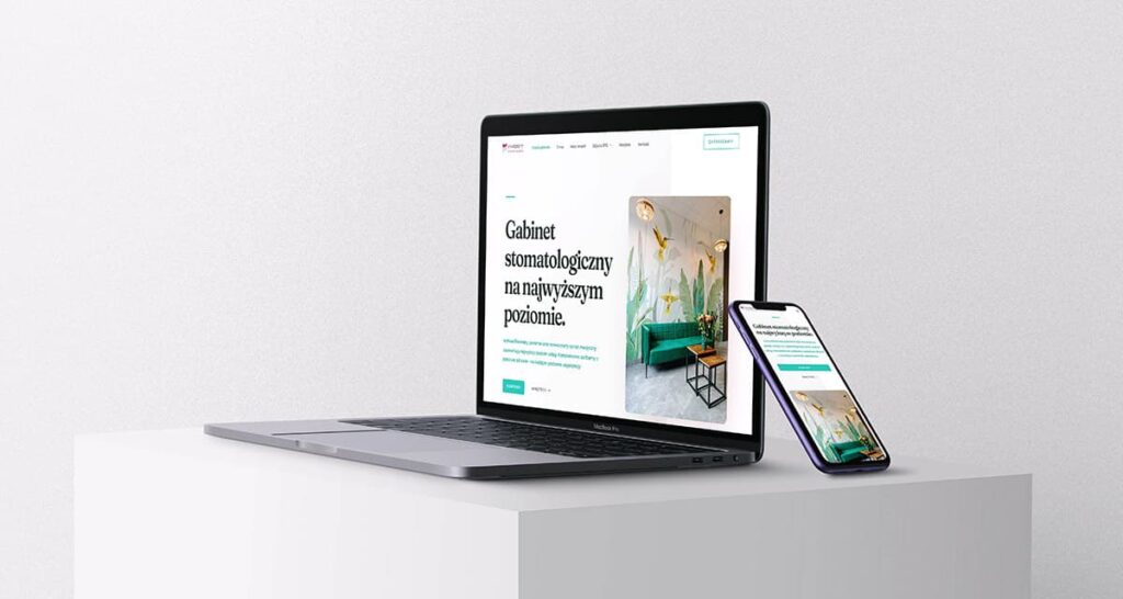 Przykład strony www dla branży dentystycznej w Jędrzejowie