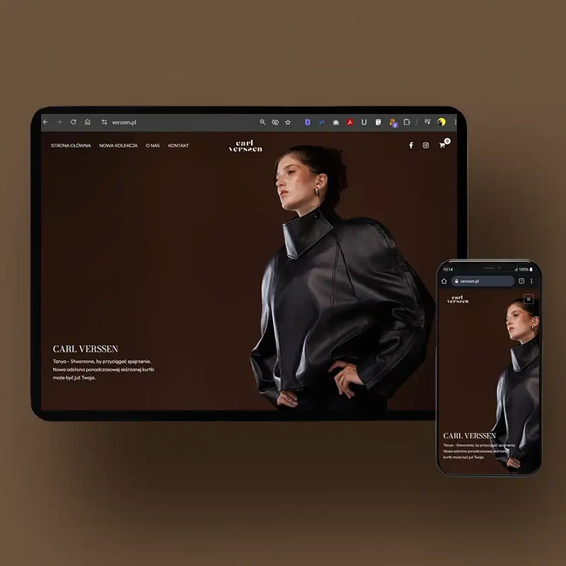 Carl Verssen Mockup WWW Konrad Czarnecki strony www logo branding maly